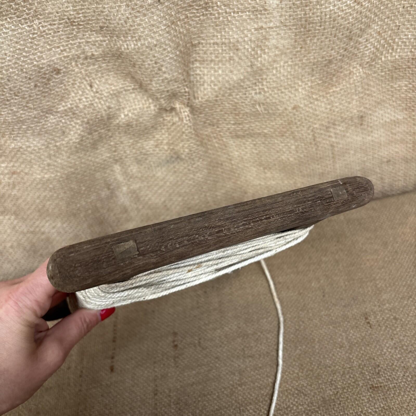 Antique Wooden Hand Fishing Spool - Primitive - Rustic - Farmhouse