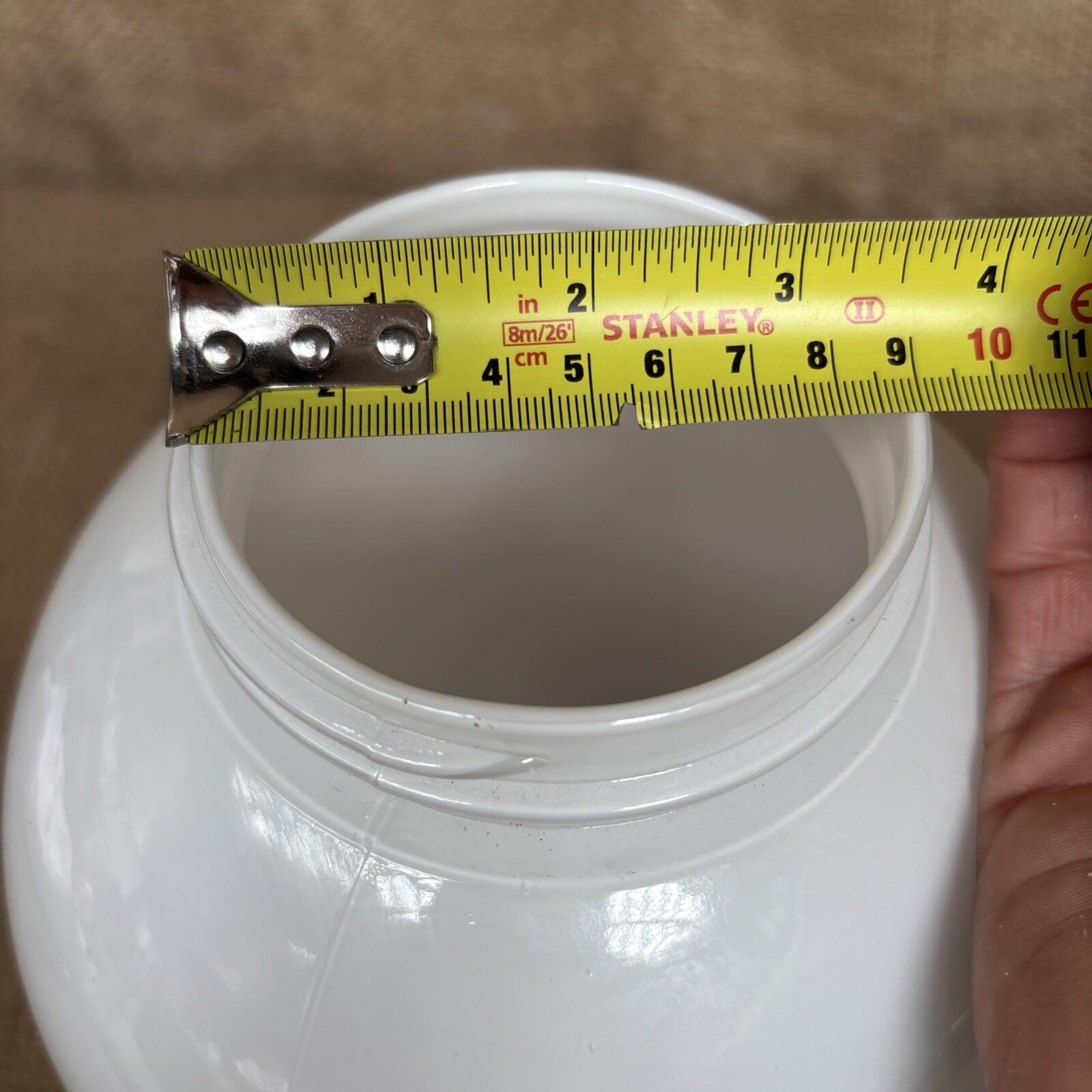 Milk Glass Light Shade Round Mid Century Screw In