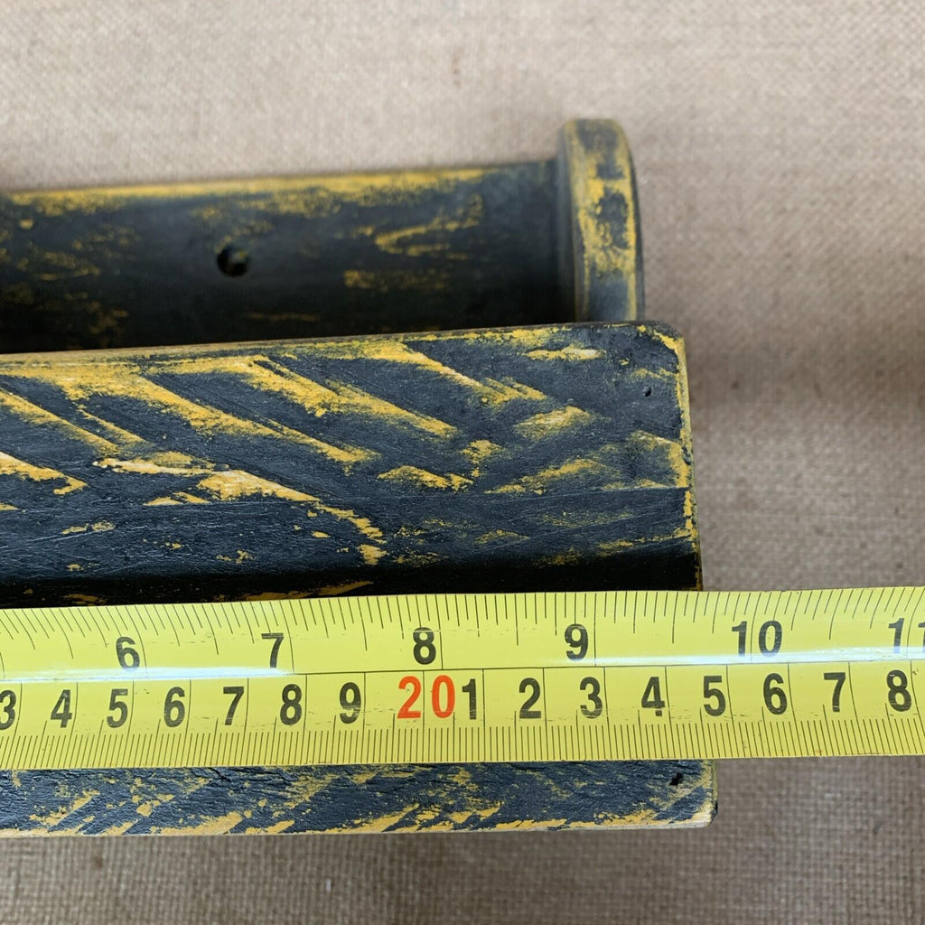 Rustic Wall Box - Waxed Painted Black & Yellow Pine - Farmhouse - Cottage