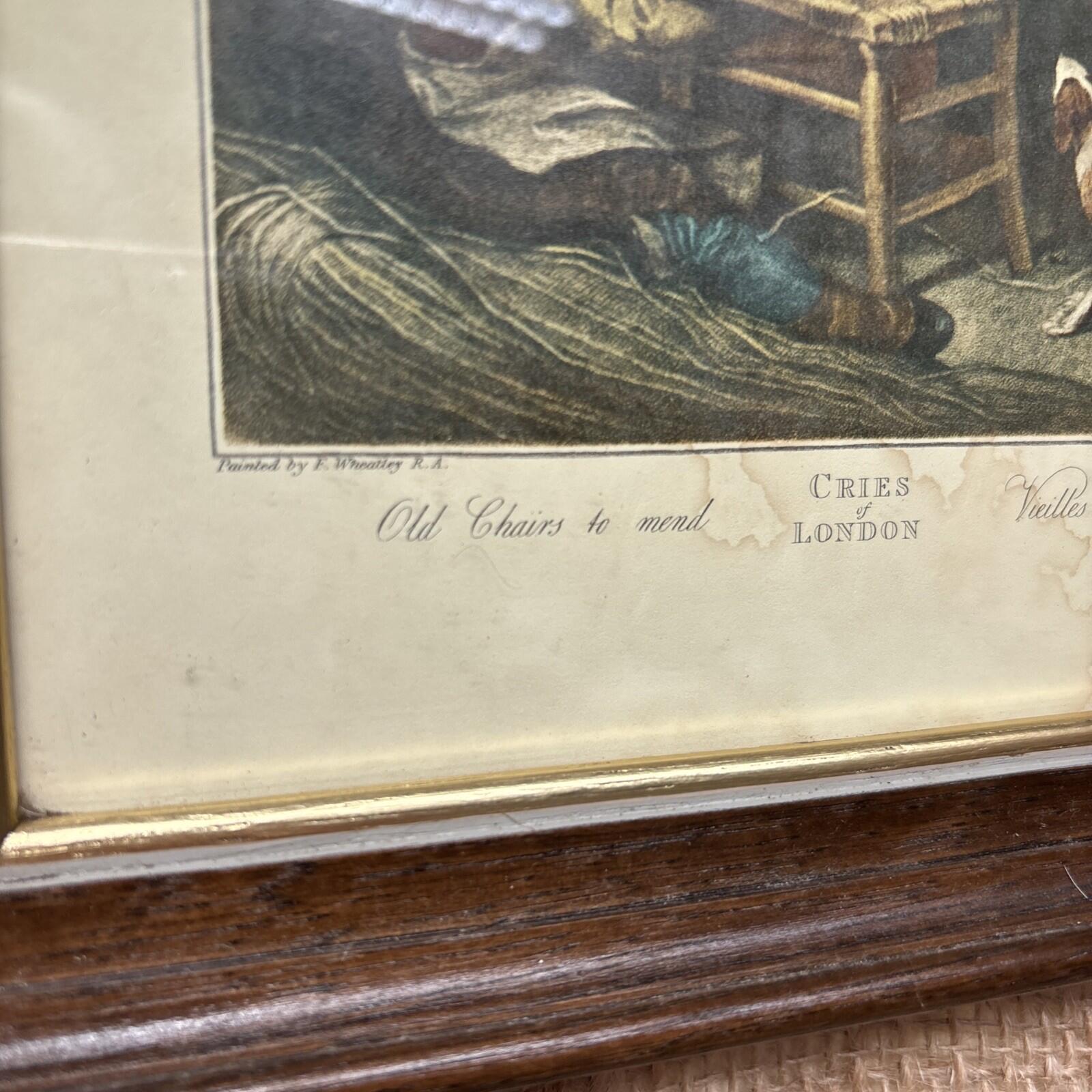 Cries Of London Print - Framed Picture - Old Chairs To Mend - Francis Wheatley