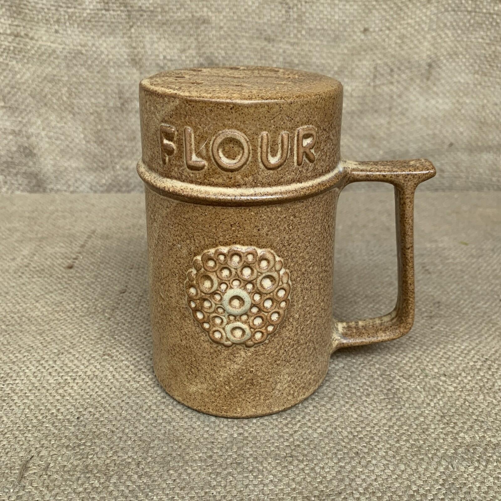 Vintage Studio Pottery Flour Shaker - Farmhouse- Cottage Kitchen