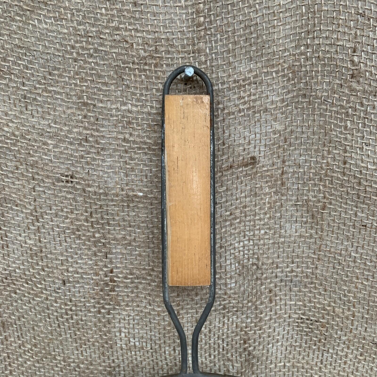Vintage Kitchen Metal Seive With Wooden Handle & Lip - Kitchenalia