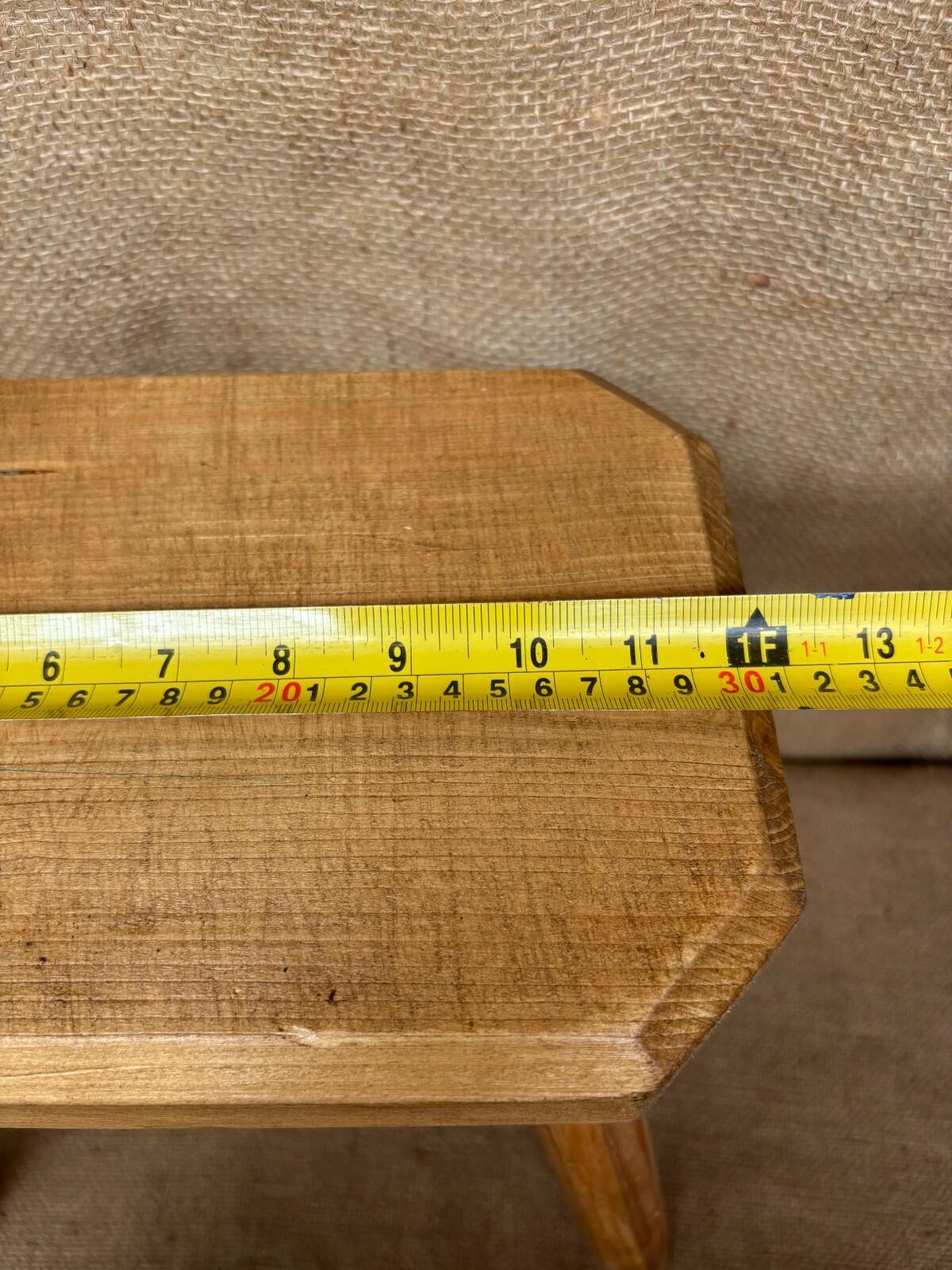 Waxed Pine Stool - Farmhouse - Cottage - Plant Stand - Milking Stool