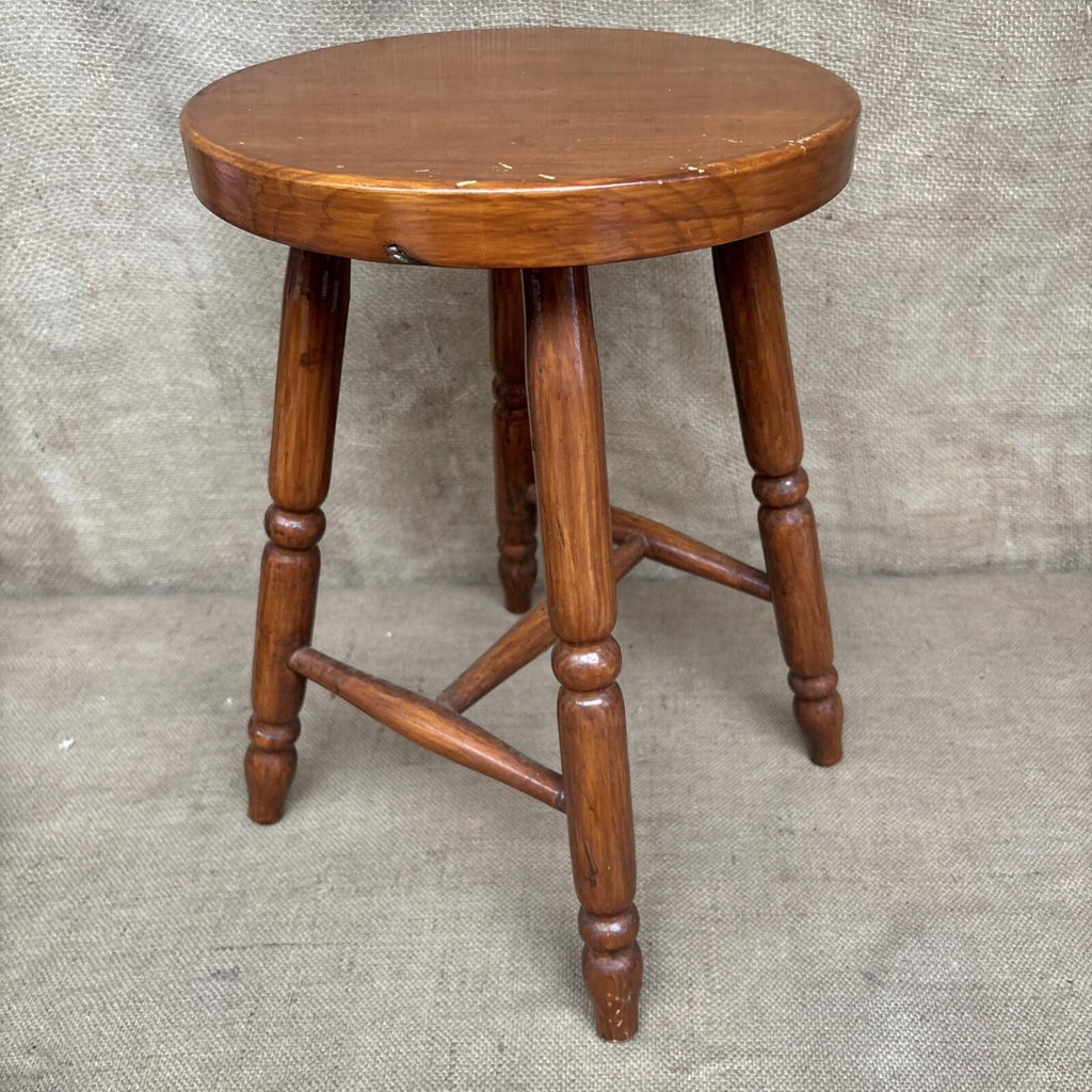 Vintage Wooden Stool - Farmhouse - Cottage - Plant Stand