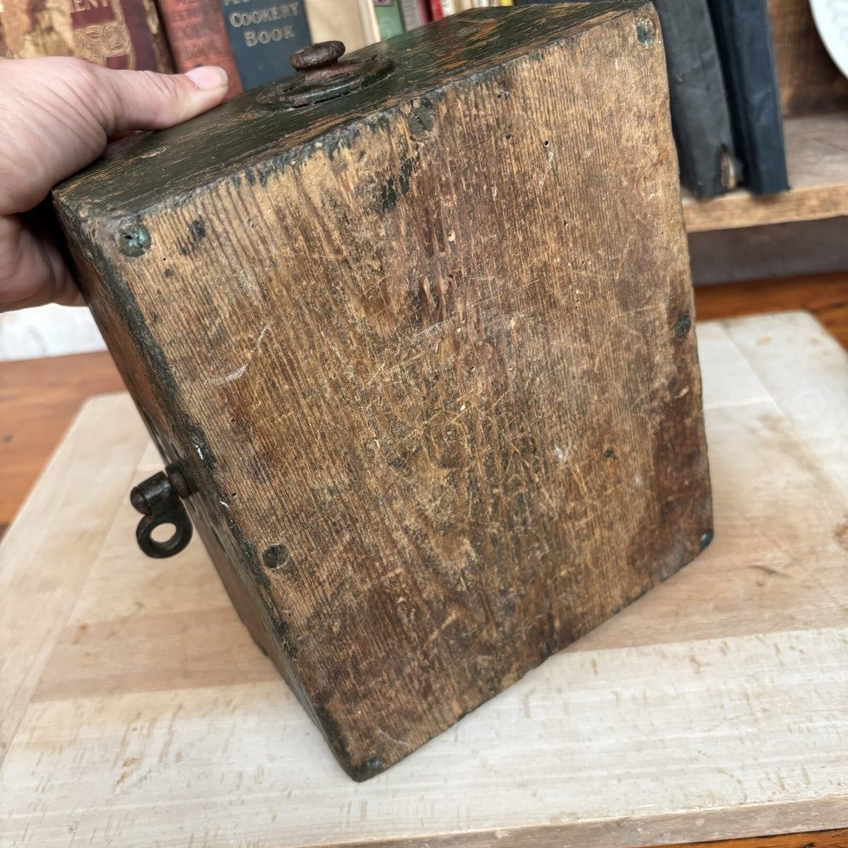Vintage Wooden Storage Box - Military 1944 - Farmhouse - Cottage  Green or Brown