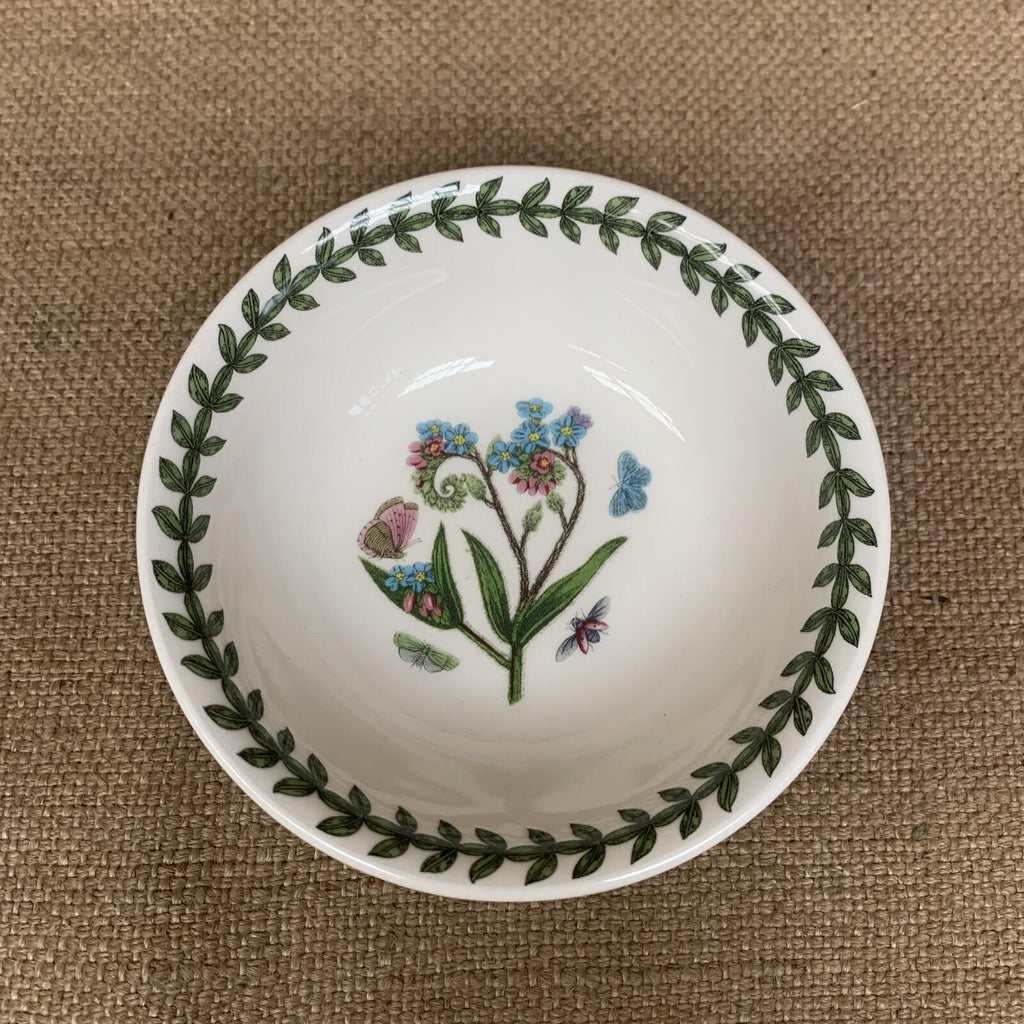 Portmeirion Botanic Garden 13cm Bowl, Forget Me Not Flower & Butterfly