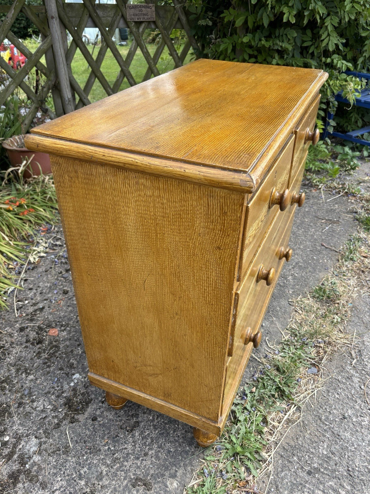 Pine Chest Of Drawers - Victorian - Antique - Scrumbled - Cottage