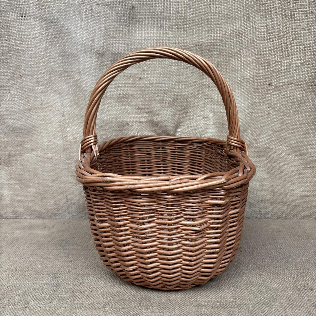 Vintage Wicker Shopping Basket - Farmhouse - Cottage - 1940's