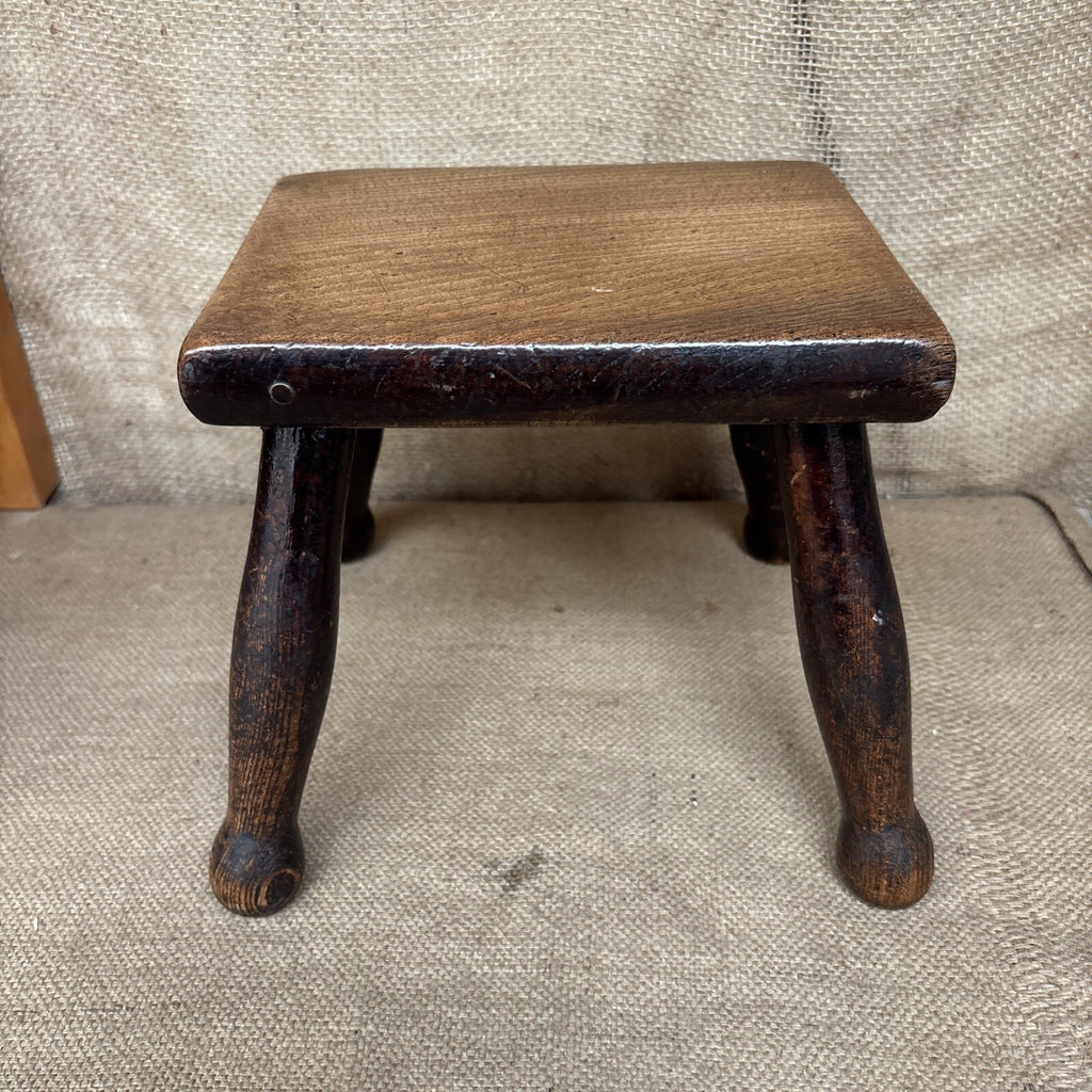 Antique Oak Stool - Farmhouse - Cottage - Plant Stand