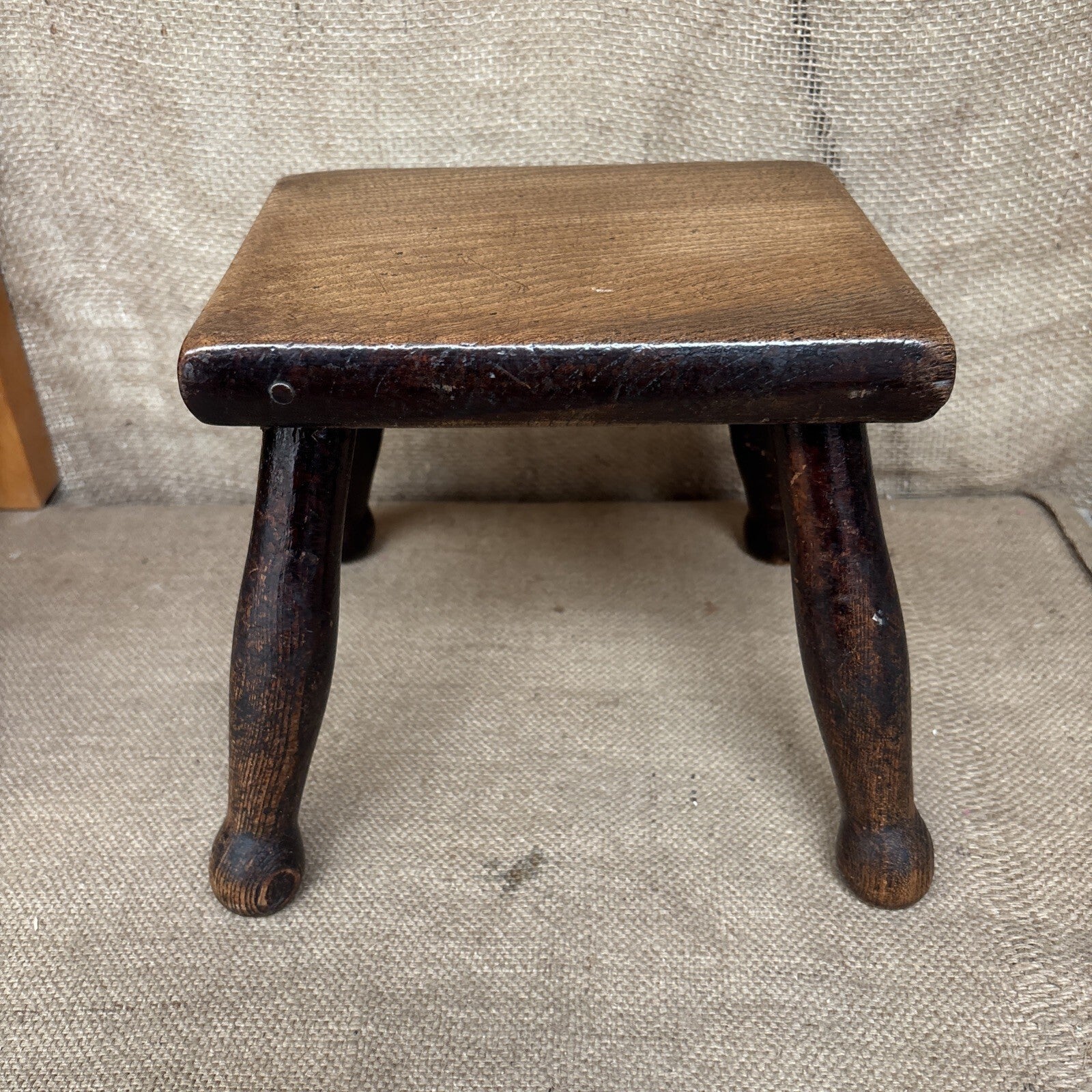 Antique Oak Stool - Farmhouse - Cottage - Plant Stand