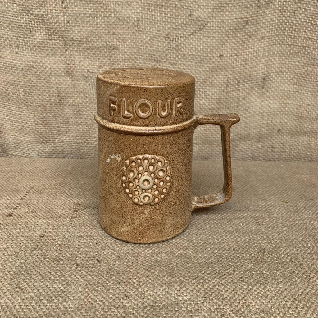 Vintage Studio Pottery Flour Shaker - Farmhouse- Cottage Kitchen