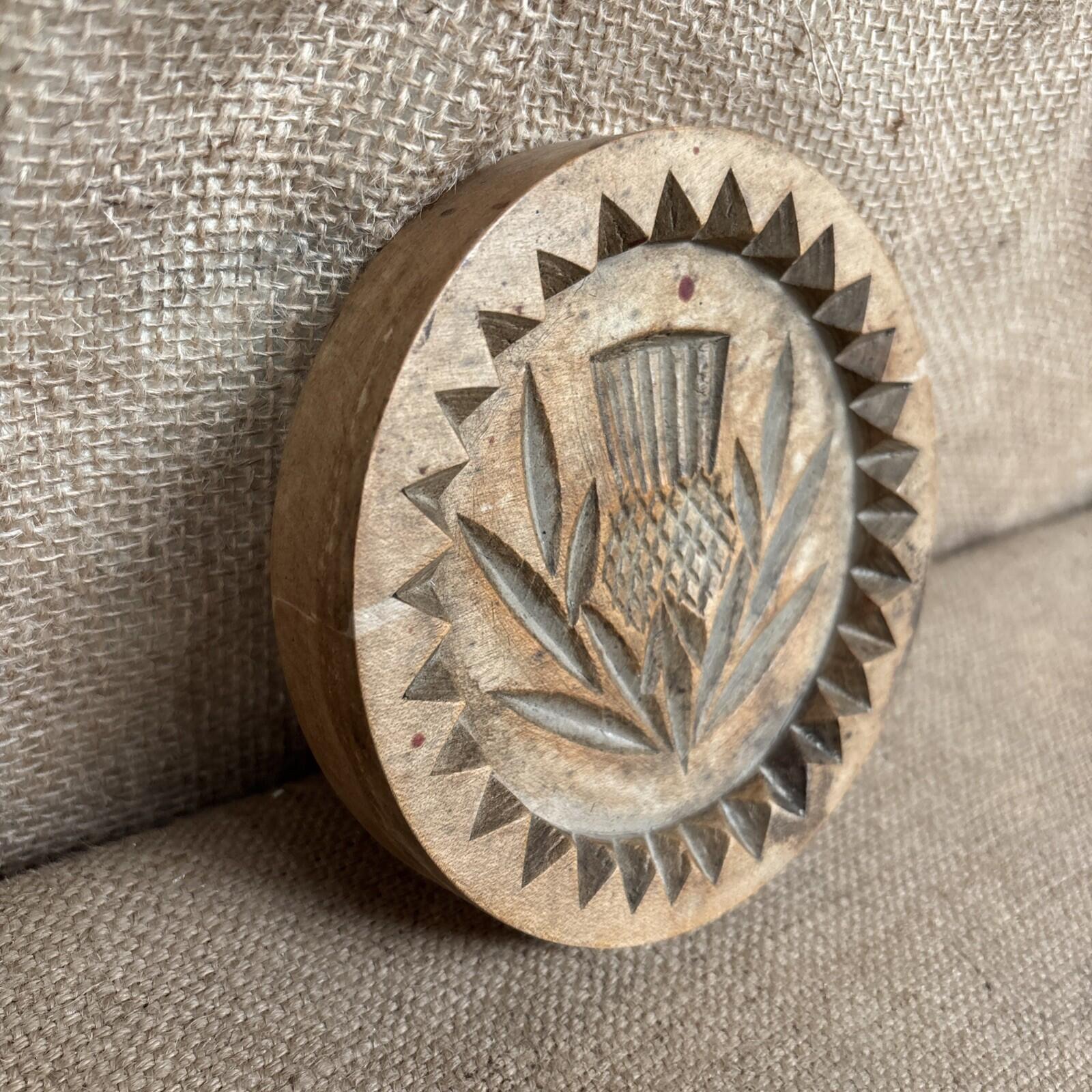 Antique Carved Wooden Shortbread Mould - Kitchenalia - Farmhouse Kitchen