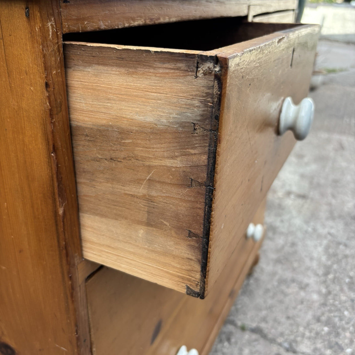 Pine Chest Of Drawers - Victorian - Antique - Cottage - Rustic - Gallery Back