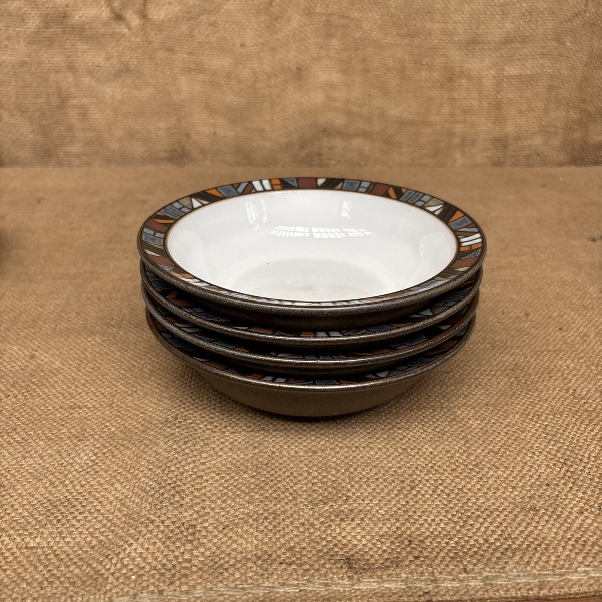 Denby Marrakesh Fruit / Dessert  / Soup Bowls X 4 7” 18cm