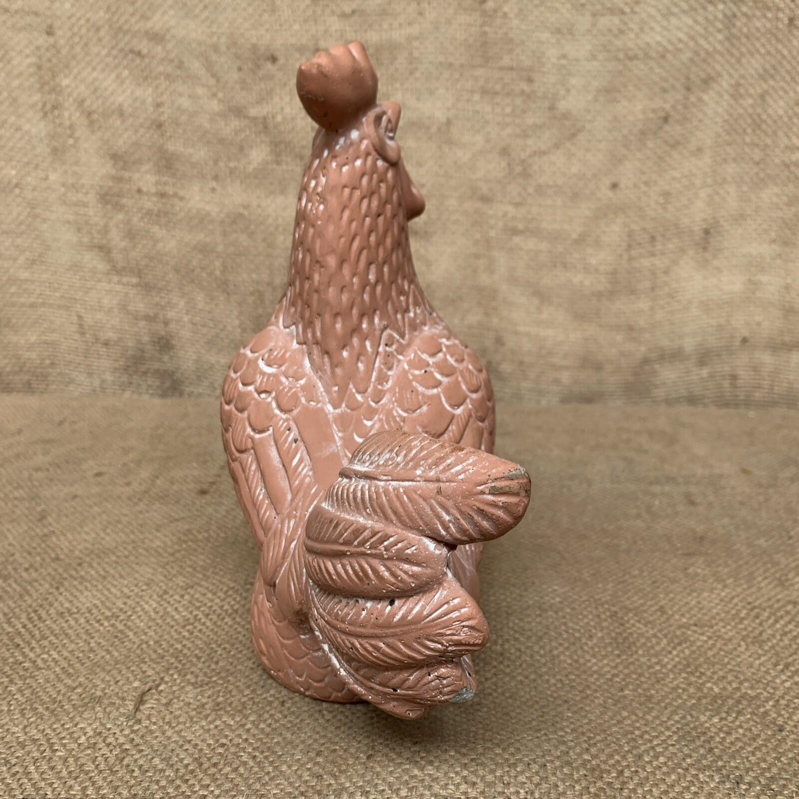 Concrete Painted Cockerel / Rooster - Farmhouse - Cottage - Garden Ornament