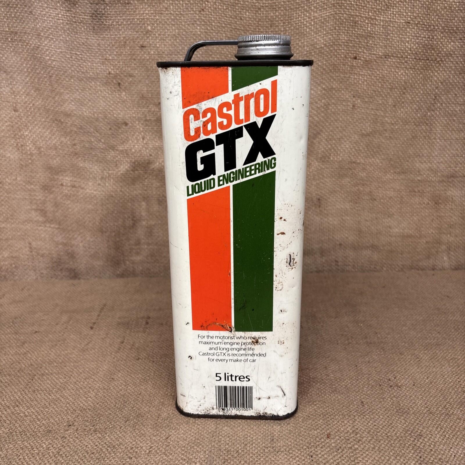 Vintage Oil Can Castrol GTX 5 Litres - Empty