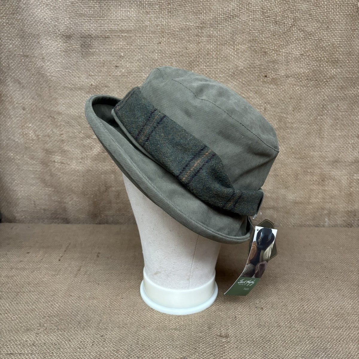 Jack Murphy Chesham Ladies Hat Waterproof - Olive Green - One Size - Tweed Band