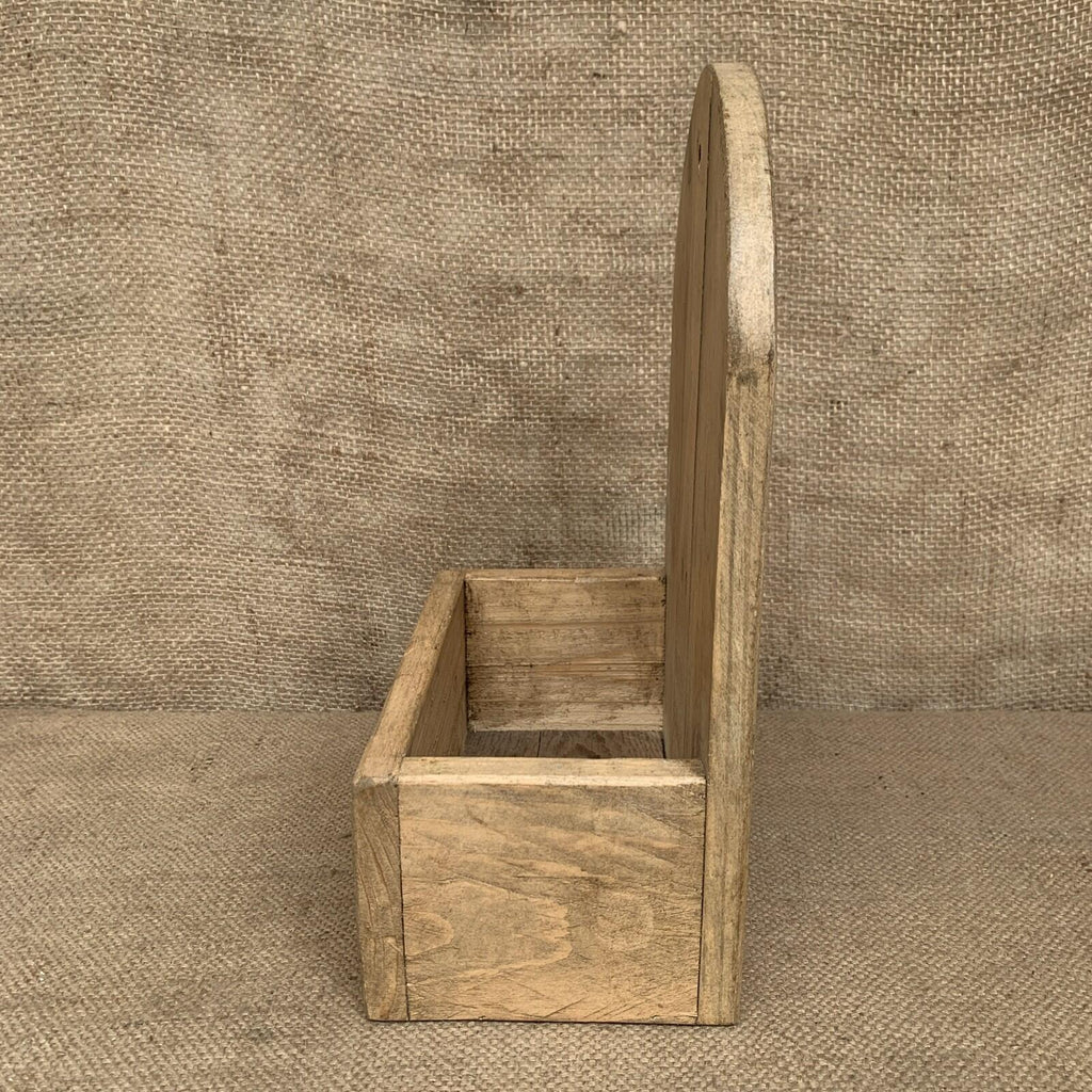 Rustic Wall Box - Worn Waxed Pine - Farmhouse - Cottage