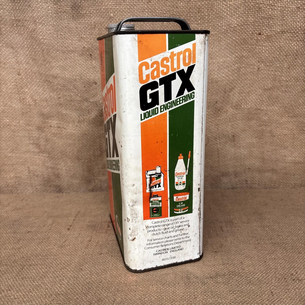 Vintage Oil Can Castrol GTX 5 Litres - Empty