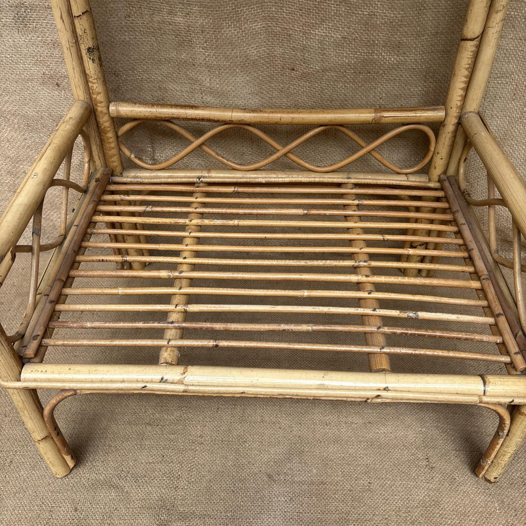 Vintage Bamboo Shelving Unit Boho Free Standing Conservatory