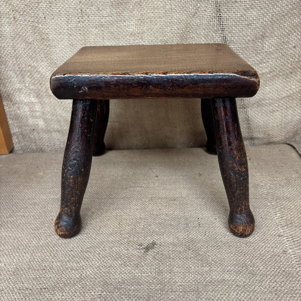 Antique Oak Stool - Farmhouse - Cottage - Plant Stand