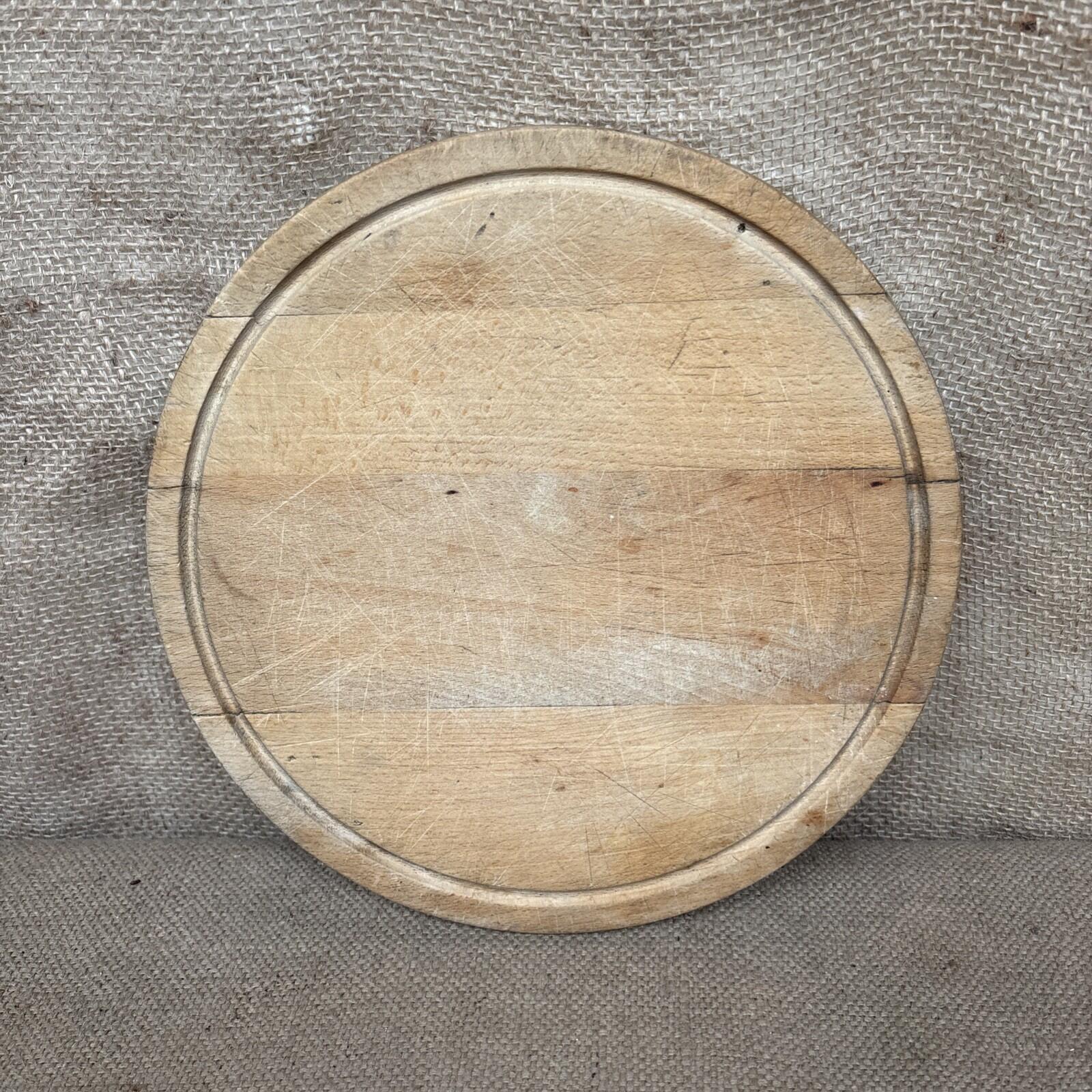 Vintage Round Wooden Bread Board