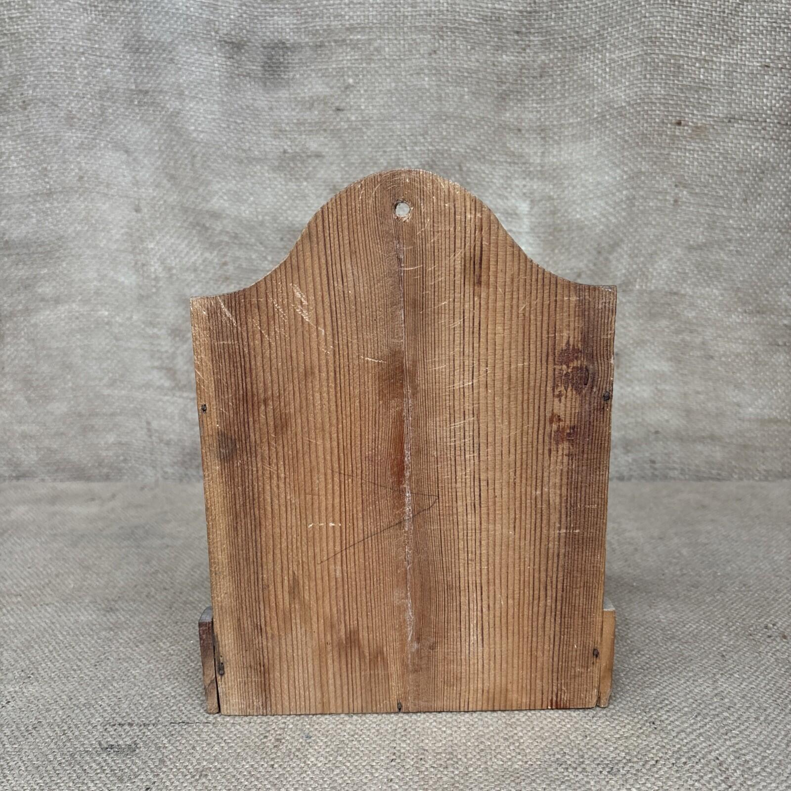 Vintage Pine Letter Rack / Stationary Storage - Farmhouse - Cottage