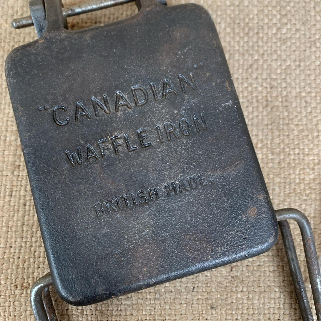 Antique Canadian Waffle Iron - British Made - Kitchenalia