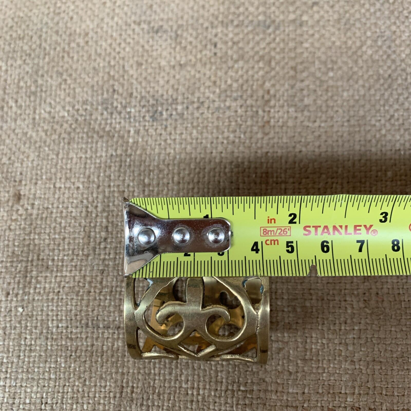 Vintage Brass Napkin Rings Set of 12