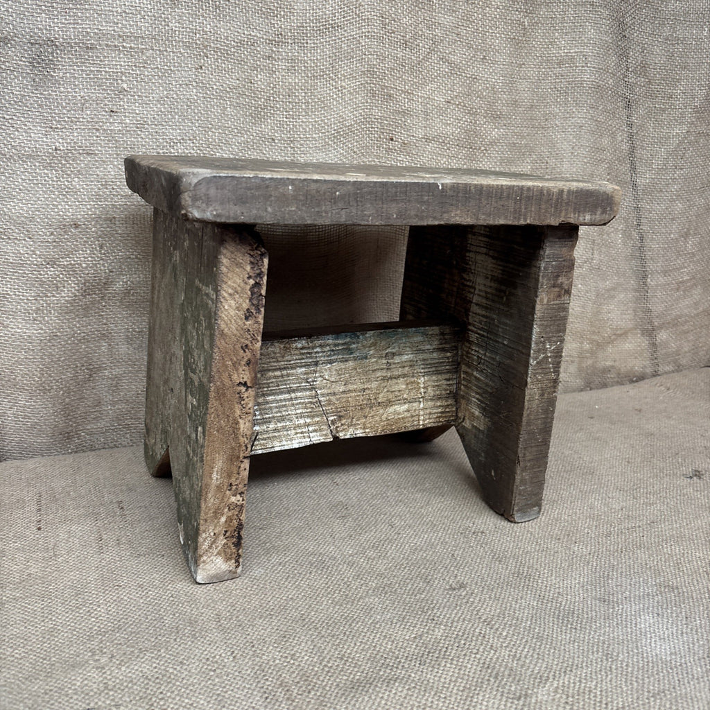 Rustic Stool - Wooden - Waxed Finish - Cottage - Farmhouse