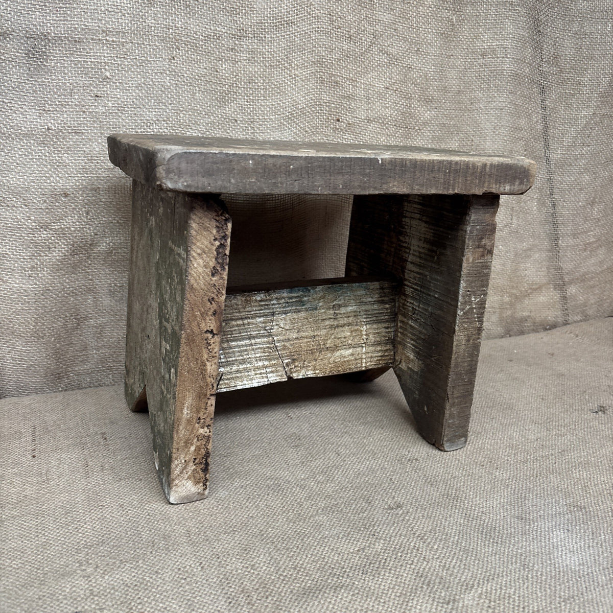 Rustic Stool - Wooden - Waxed Finish - Cottage - Farmhouse