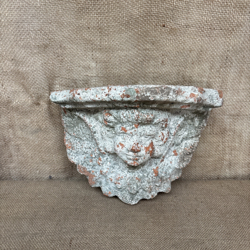 Terracotta Cherub Garden Wall Shelf - Vintage Gardenalia