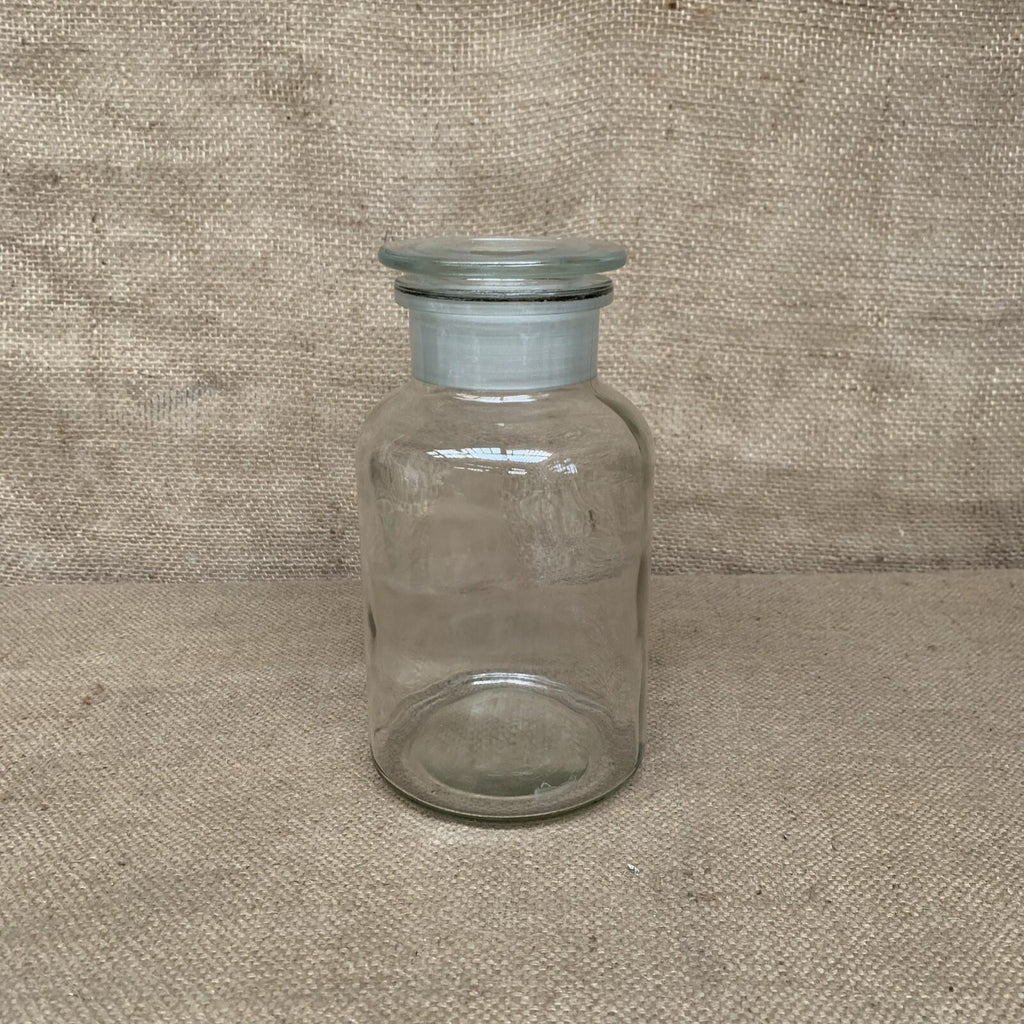 Vintage Glass Jar With Lid - Farmhouse Kitchen - Cottage - Storage