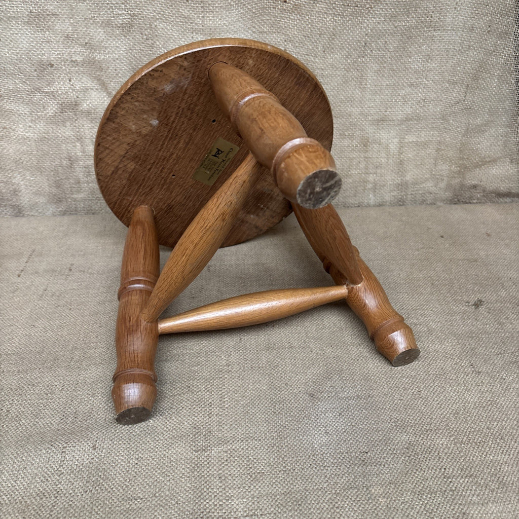 Vintage Stool - Oak - Three Leg - Farmhouse - Cottage Style - Rustic