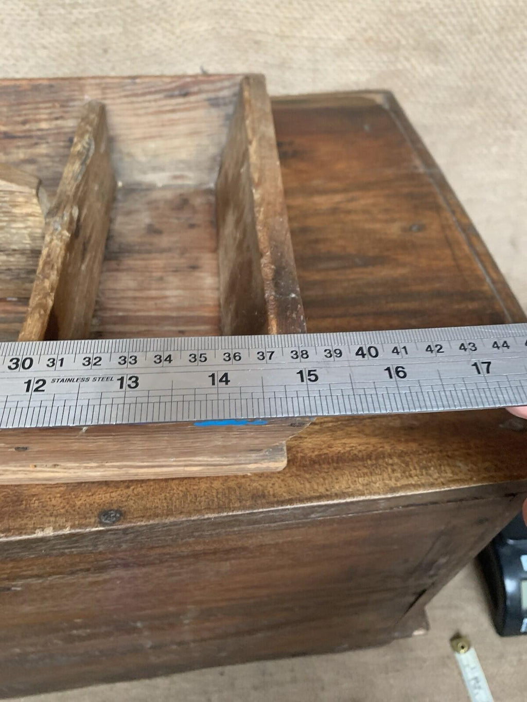 Vintage Pine Cutlery / Knife box / Butlers Tray - Kitchenalia - Farmhouse - Caddy