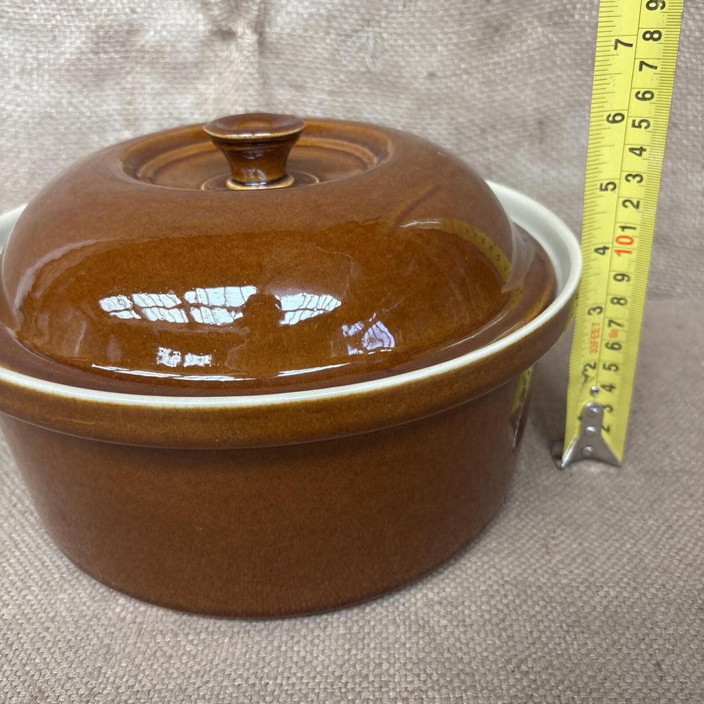 Stoneware Covered Casserole Dish - Large - Farmhouse Kitchen - Cottage