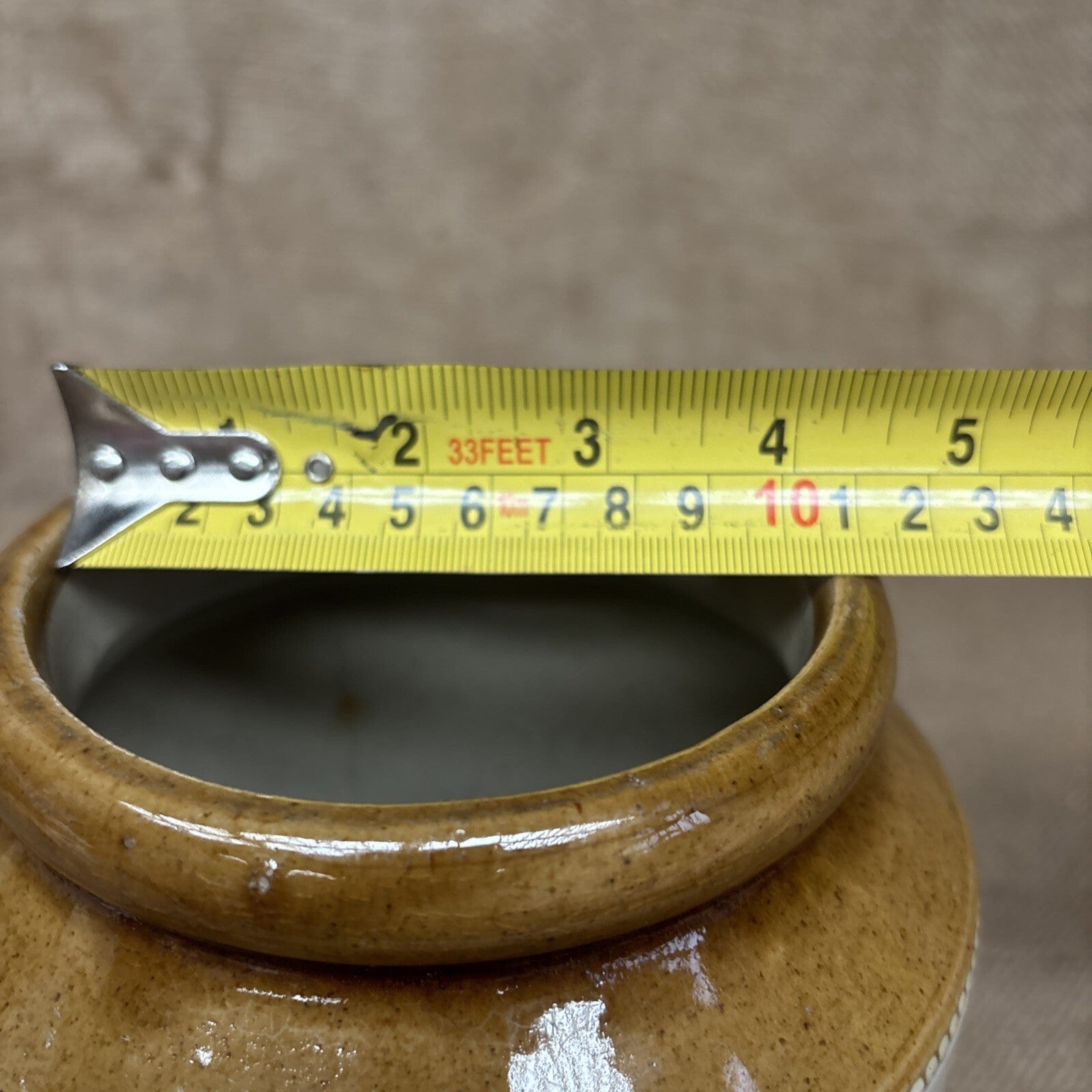 Vintage Stoneware Jar / Utensil Holder / Pickling Jar Farmhouse Kitchen