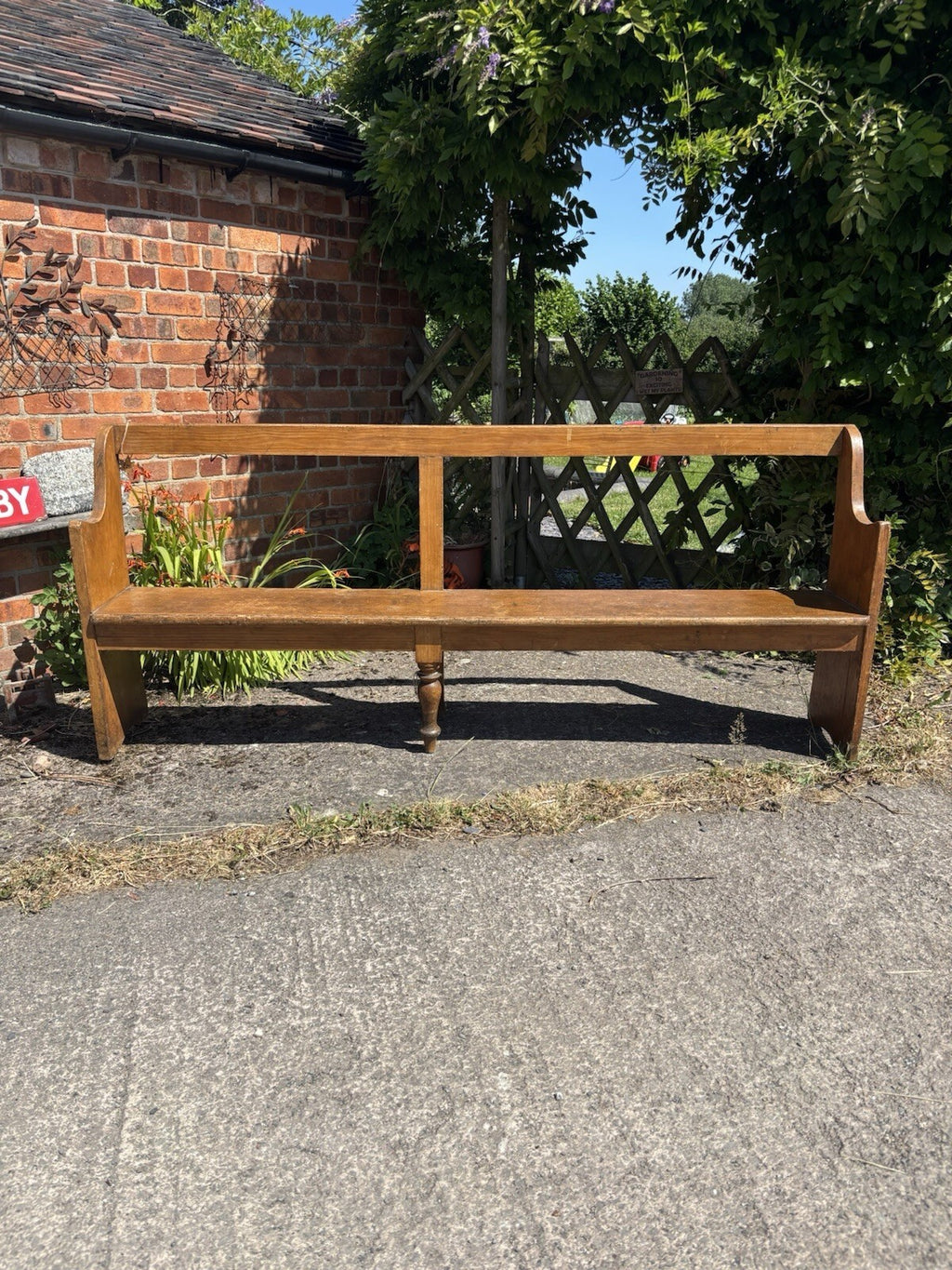 Antique Pine Pew 7 Ft 2 / Bench / Farmhouse / Cottage / Boot Room