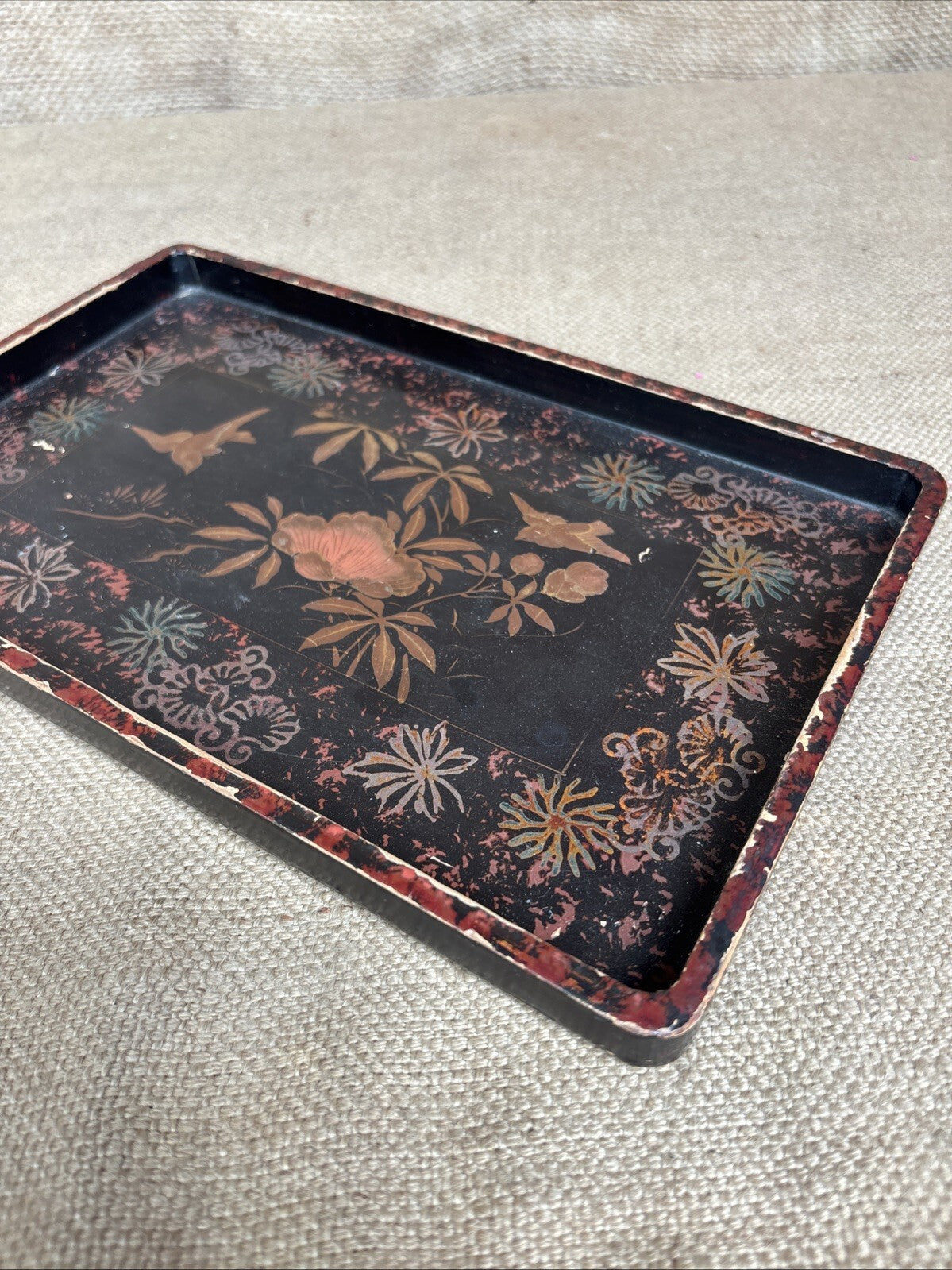 Japanese Antique Hand Painted Tray