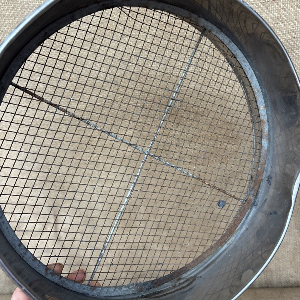 Vintage Metal Garden Sieve / Riddle