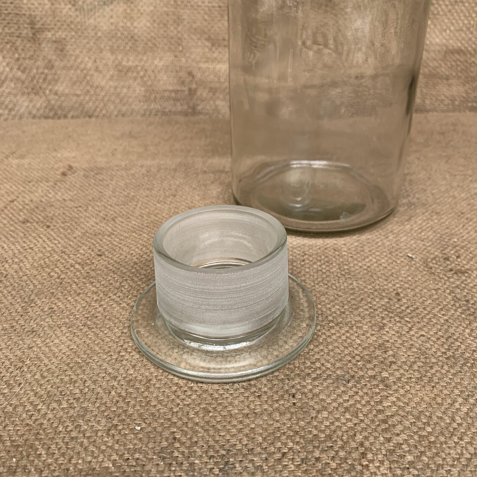 Vintage Glass Jar With Lid - Farmhouse Kitchen - Cottage - Storage