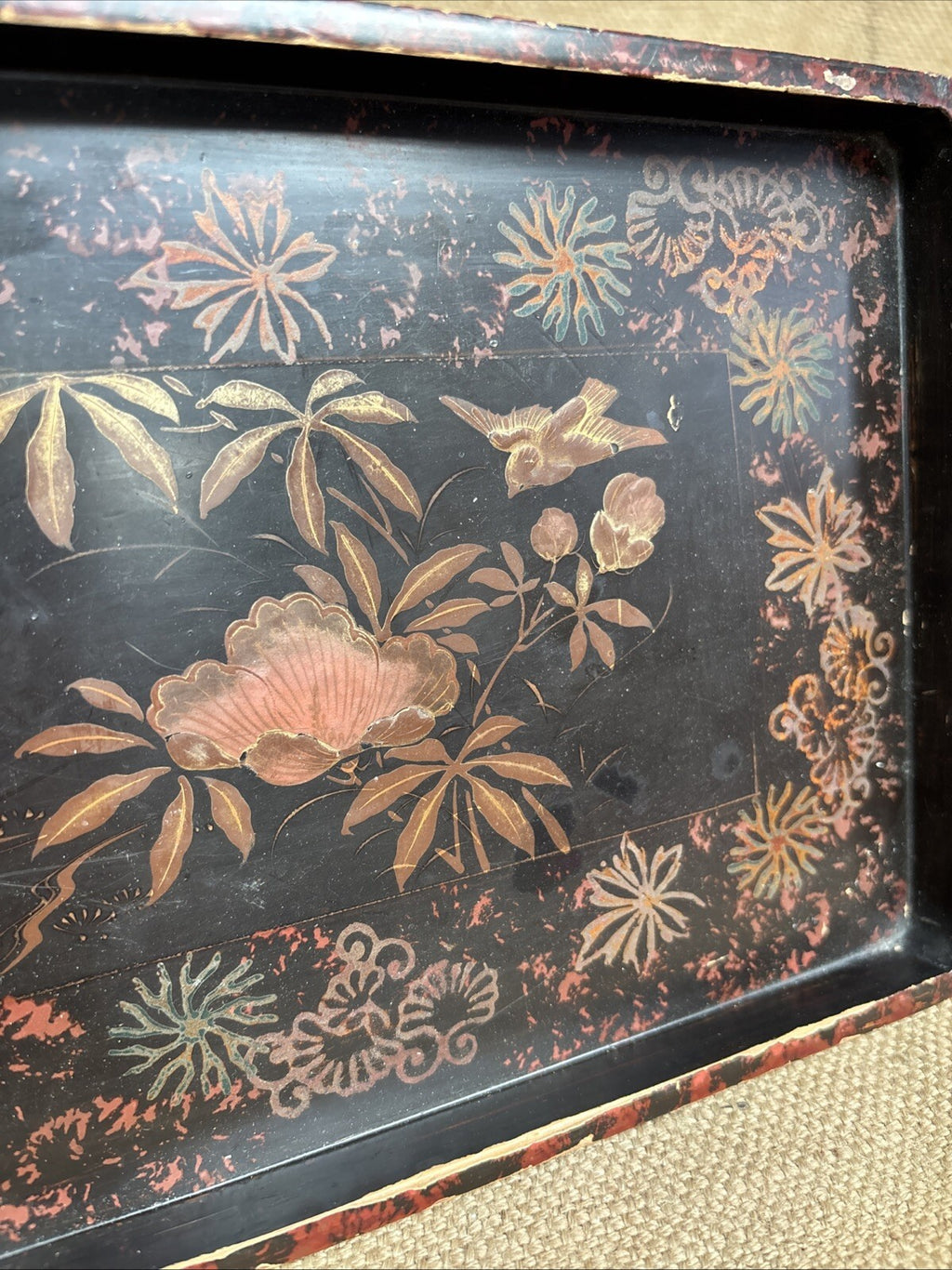 Japanese Antique Hand Painted Tray