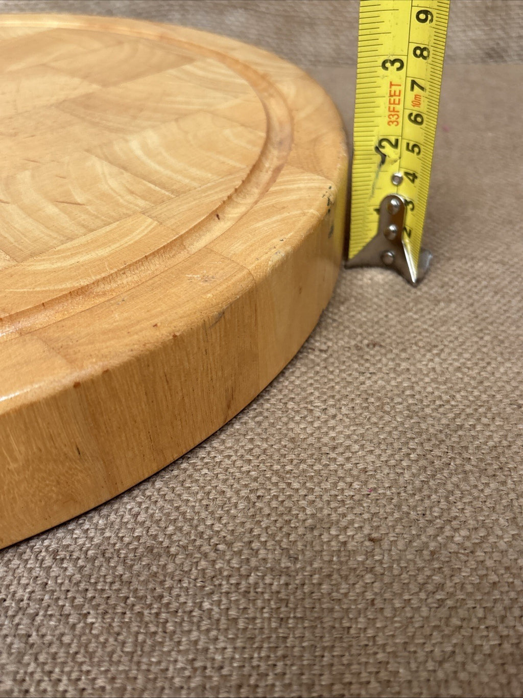 Round Wooden Chopping Block / Cutting Board - Kitchenalia - Farmhouse - Cottage