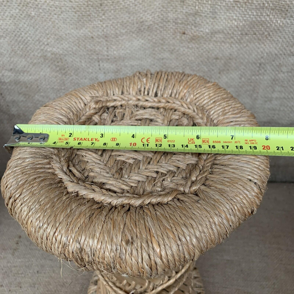 Vintage Boho Bamboo Plant Stand / Side Table / Rattan / Conservatory X 2