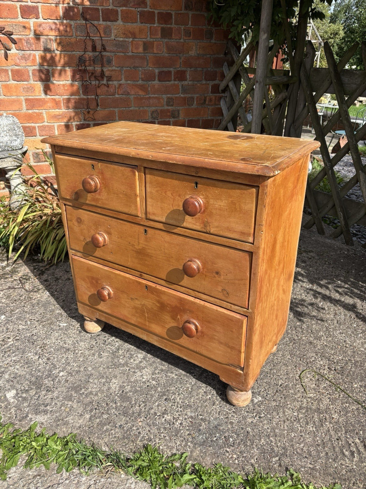Pine Chest Of Drawers - Victorian - Antique - Cottage - Rustic - Victorian
