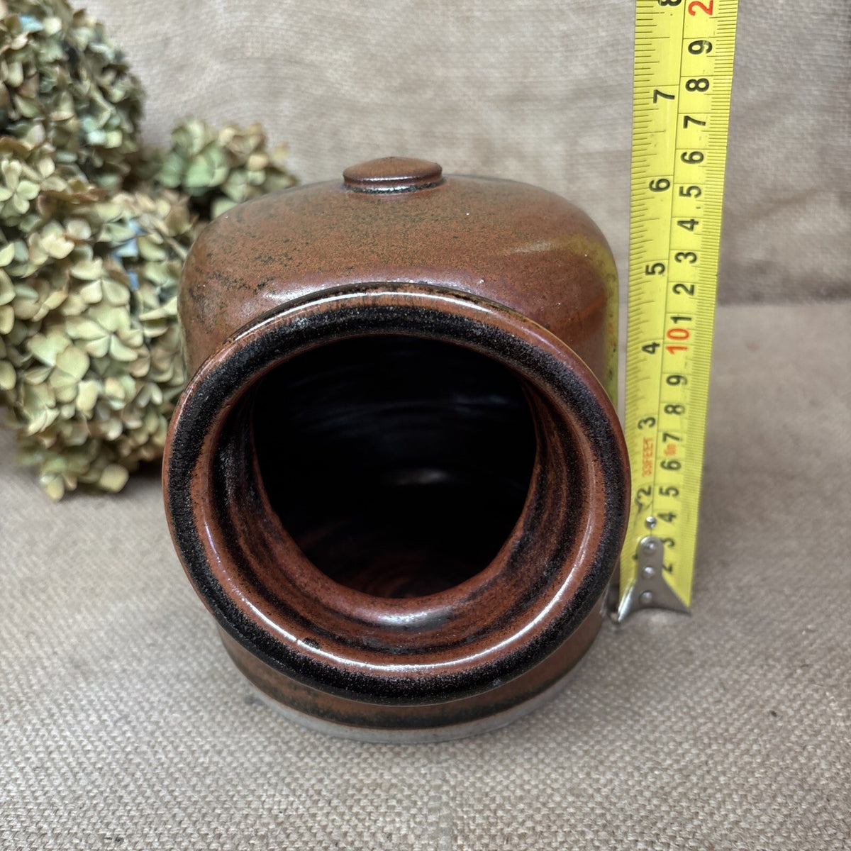 Studio Pottery Salt Pig - Cottage - Farmhouse - Signed