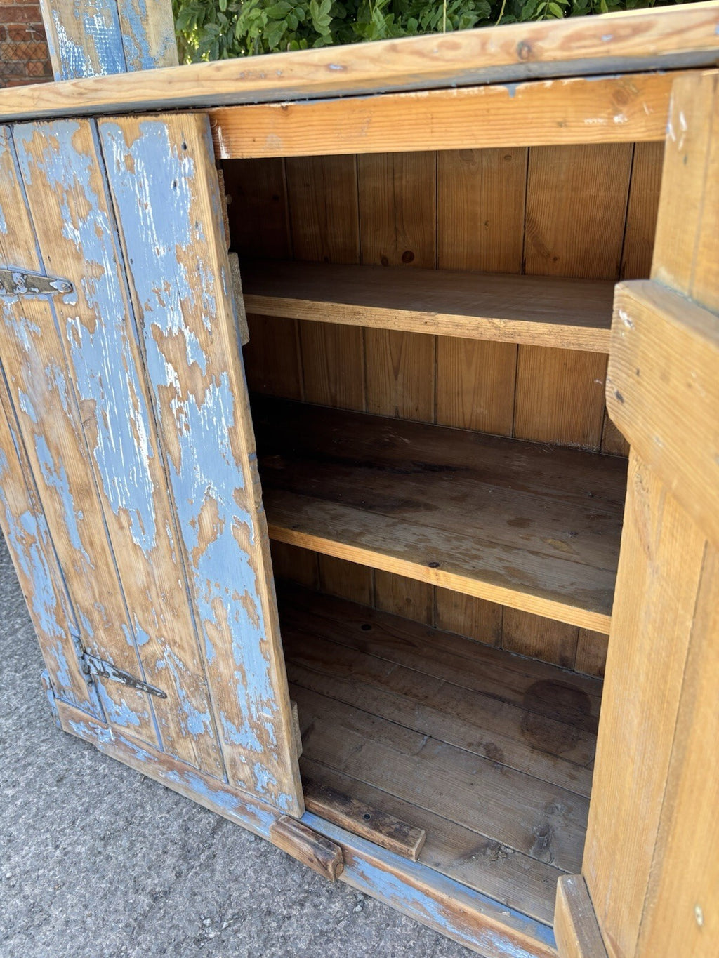 Antique Worn Painted Pine Dresser - French - Farmhouse - Cottage