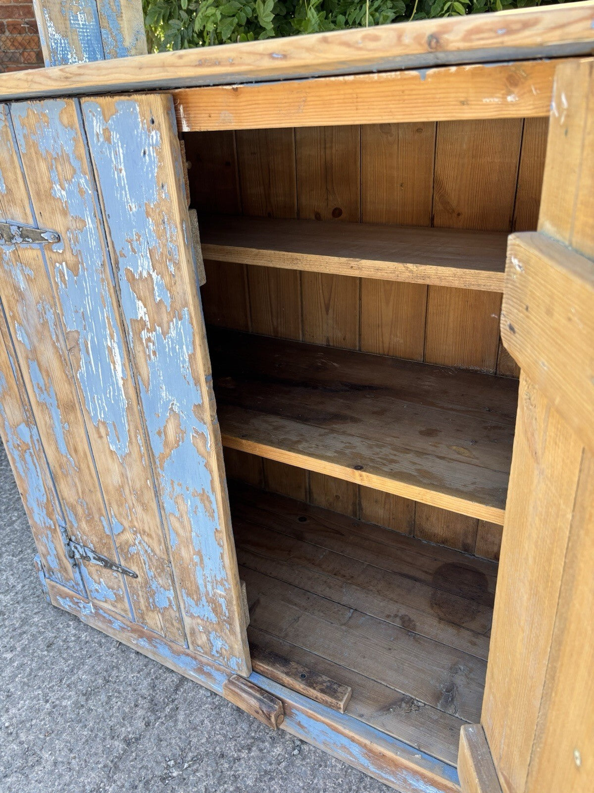 Antique Worn Painted Pine Dresser - French - Farmhouse - Cottage