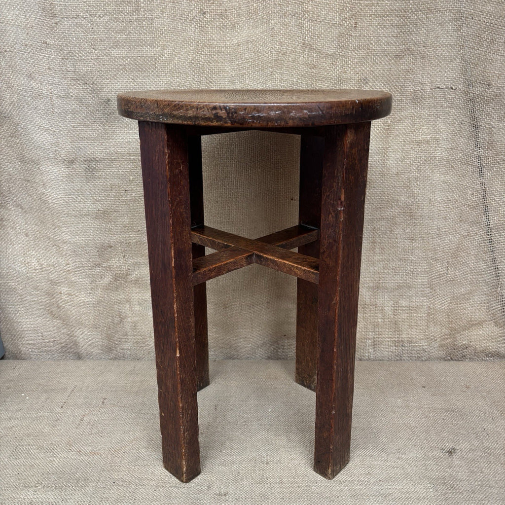 Antique Oak Small Table / Plant Stand / Cottage / Farmhouse