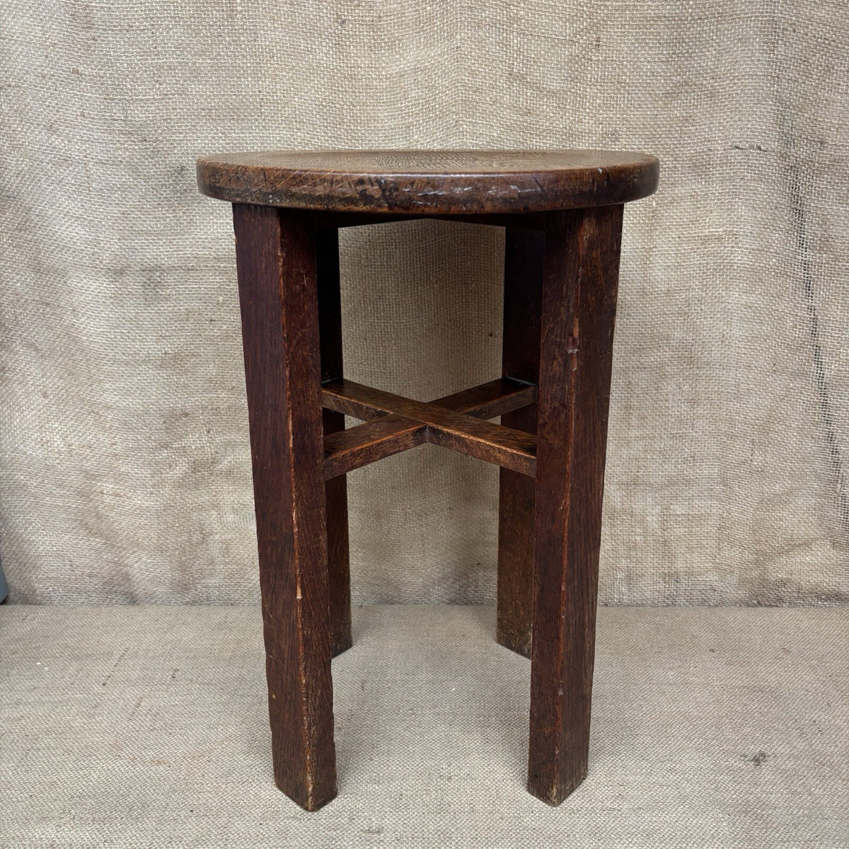 Antique Oak Small Table / Plant Stand / Cottage / Farmhouse